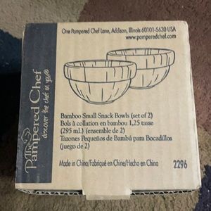 New bamboo small snack bowls set of 2